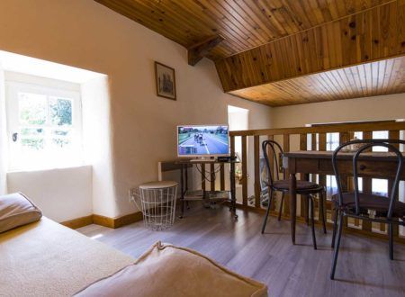 Gîte Le Mazet du Boissin - Coin salon sur mezzanine